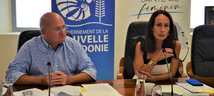 Yoann Lecourieux, maire de la ville de Dumbéa et Isabelle Champmoreau, membre du gouvernement, ont présenté les temps forts organisés à l’occasion de la Journée internationale des droits des femmes, lors d’une conférence de presse au gouvernement.